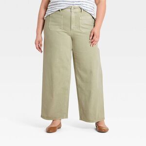Women's High-Rise Sailor Straight Jeans - Universal Thread Light Green 18